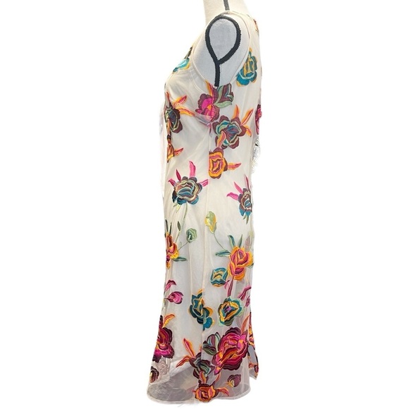 Alexia Admor Bright Floral Embroidered Palmer Sheath Sleeveless‎ Dress Women's 8 - Picture 4 of 14